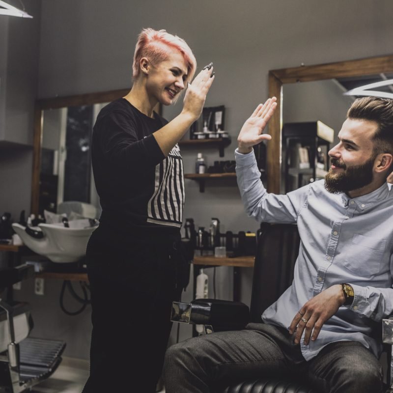 barber-customer-giving-high-five